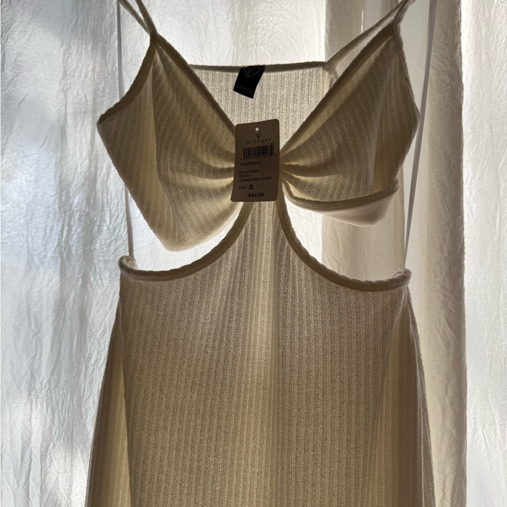 NWT Windsor Ivory Cutout Beach Summer Midi Dress - Picture 15 of 15
